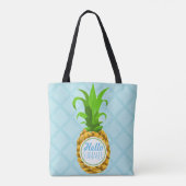 Tote Bag Ananas Tropical tendance Bonjour été (Dos)