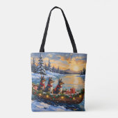 Tote Bag Anatolian Shepherd Christmas Boat Holiday (Dos)