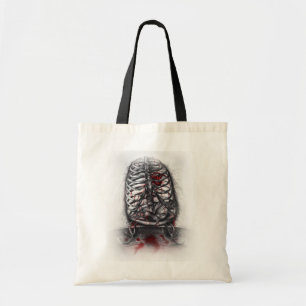 Tote Bag Anatomie de cage vide Cœur Surréalisme Art d'horre