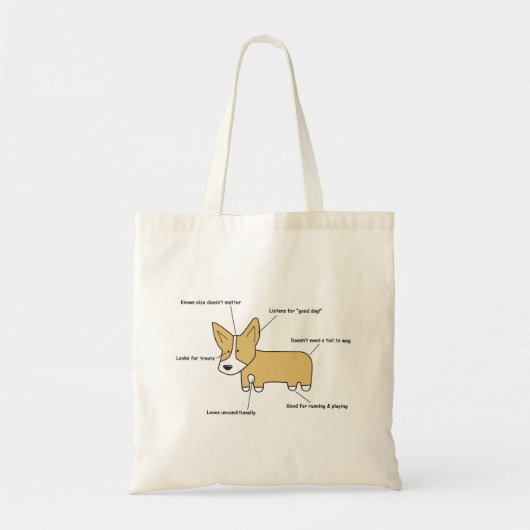 Tote Bag Anatomie de corgi (Devant)