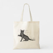 Tote Bag Anatomie du chat amusant (Dos)