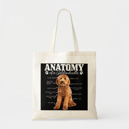 Tote Bag Anatomie D'Un Olivodle Drôle Drôle Mignonne Doodle (Devant)