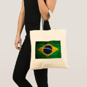 Tote Bag Ancien drapeau brésilien en bois (Devant (produit))