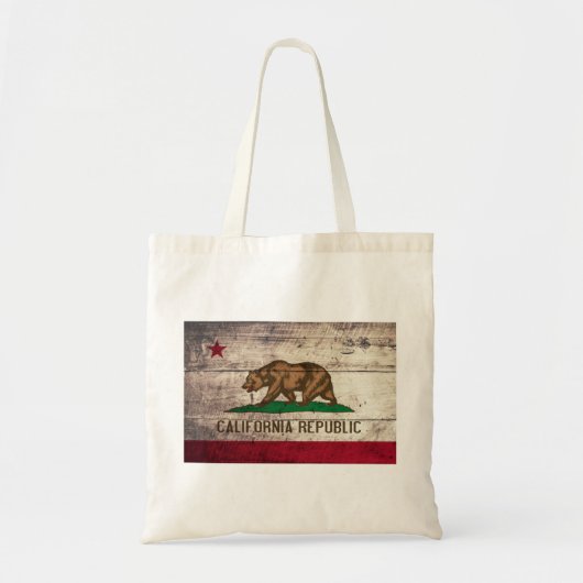 Tote Bag Ancien drapeau de la Californie en bois (Devant)