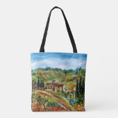TOTE BAG ANCIENNE FERME EN PAYSAGE TOSCANE (Dos)