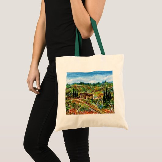TOTE BAG ANCIENNE FERME EN PAYSAGE TUSCANIQUE DE CHIANTI (Devant (produit))
