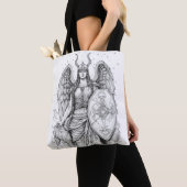 Tote Bag Ancient Winged Warrior Marble Statue - Celtic Shie (De près)