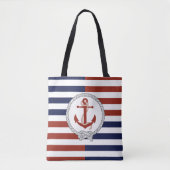 Tote Bag Ancrage de navire rouge rouille marine, marine, ba (Devant)