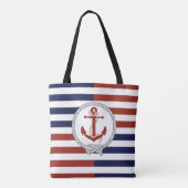 Tote Bag Ancrage de navire rouge rouille marine, marine, ba (Dos)