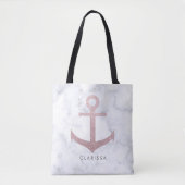 Tote Bag Ancrage de parties scintillant en or rose classiqu (Devant)