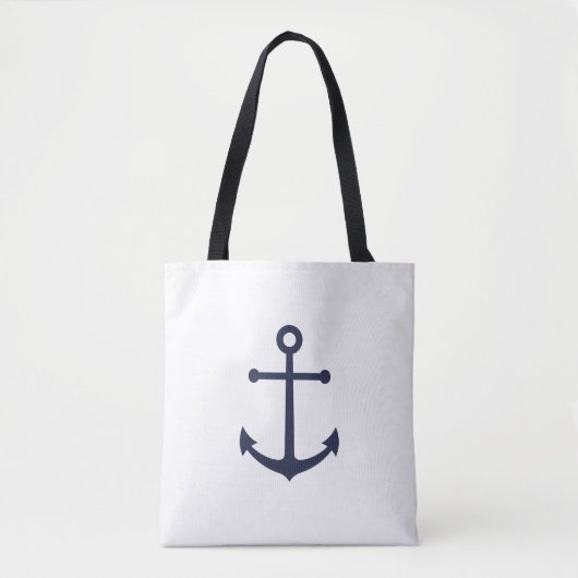 Tote Bag Ancre bleue marine (Devant)