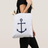 Tote Bag Ancre bleue marine (De près)