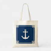 Tote Bag Ancre en corde Frame Nautique (Dos)