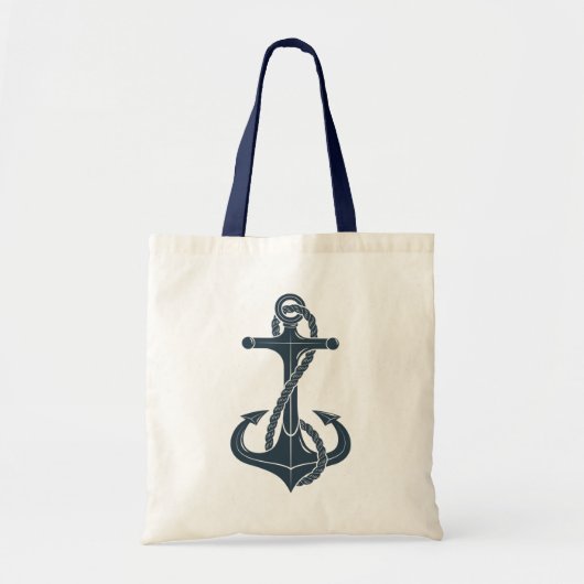 Tote Bag ancre marine bleu (Devant)