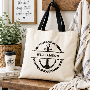 Tote Bag Ancre Naútíque Personnalisée