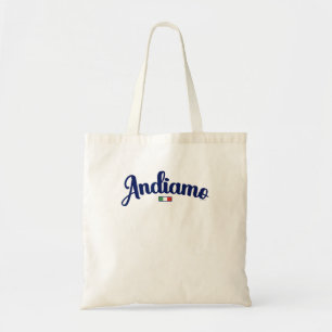 Tote Bag Andiamo Allons En Italie Voyage Italien Scr Marine
