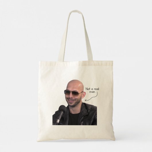 Tote Bag Andrew Tate n'est pas un vrai homme (Dos)