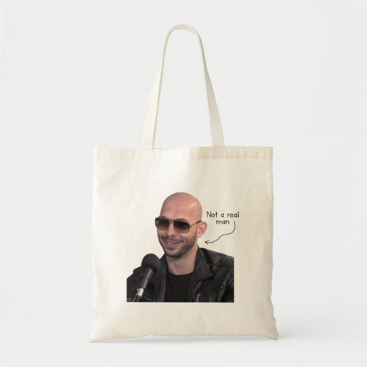 Tote Bag Andrew Tate n'est pas un vrai homme (Devant)