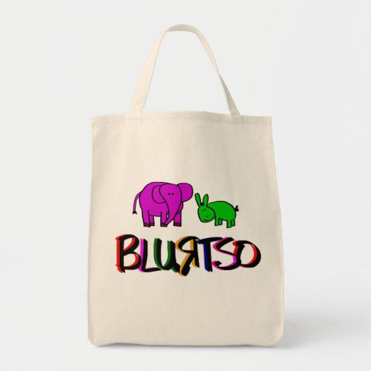 Tote Bag âne et éléphant (Devant)