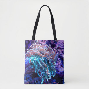 Tote Bag Anenome fourre-tout de mer de récif coralien