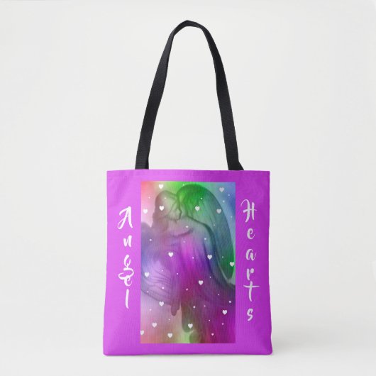 Tote Bag Ange avec les coeurs (Devant)