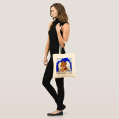Tote Bag Ange Dachshund Rouge (Devant (modèle))