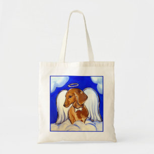 Tote Bag Ange Dachshund Rouge