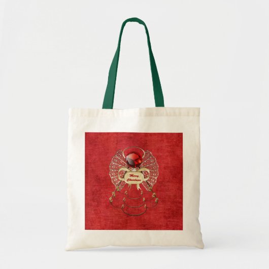 Tote Bag Ange de Joyeux Noël - rouge (Devant)
