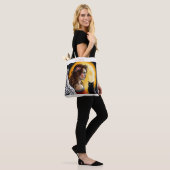 Tote Bag Ange gothique personnalisé Chat noir Lune pleine (Sur le modèle)