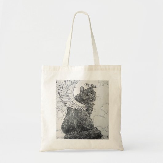 Tote Bag Ange velu (félins merveilleux) (Devant)