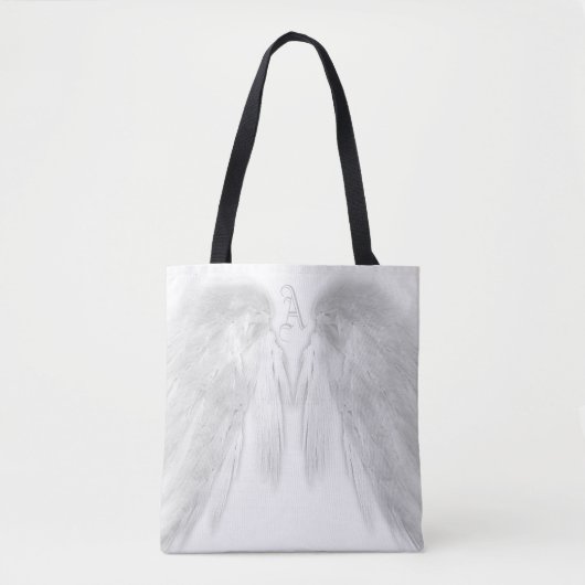 Tote Bag ANGEL AILES Monogramme blanc (Devant)