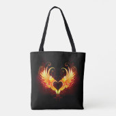 Tote Bag Angel Fire Heart with Wings (Dos)