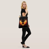 Tote Bag Angel Fire Heart with Wings (Sur le modèle)