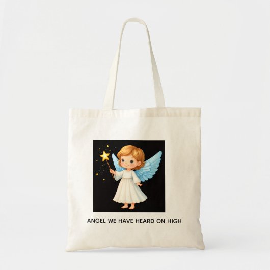 TOTE BAG ANGEL WE HAVE HEARD ON HIGH (Devant)