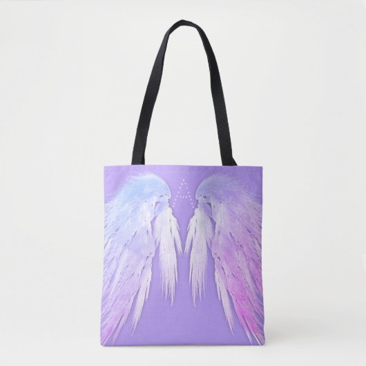 Tote Bag ANGEL WINGS Fairy Purple Monogramme (Devant)