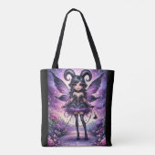 Tote Bag Angelina Purple Gothique Fée Scorpio Hornes Zodiac (Dos)