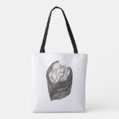 Tote Bag Angels Kissing, noir et blanc Design (Dos)