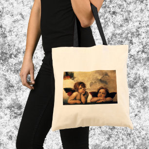 Tote Bag Anges de la Madone Sixtine par Raphaël Sanzio