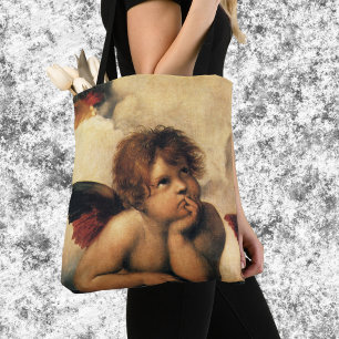 Tote Bag Anges de la Madone Sixtine par Raphaël Sanzio
