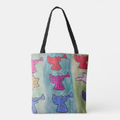 Tote Bag Anges de Noël avec trompettes (Dos)