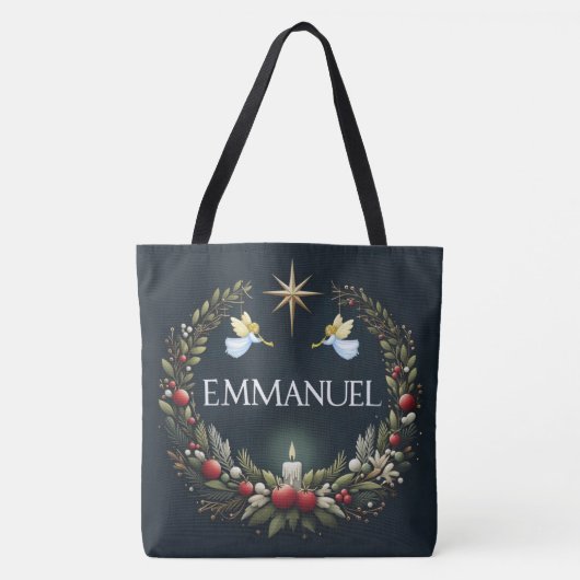 Tote Bag anges de Noël Emmanuel (Devant)