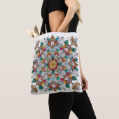 Tote Bag anges de Noël multicolores (De près)