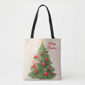 Tote Bag Anges décorant l'arbre de Noël (Devant)