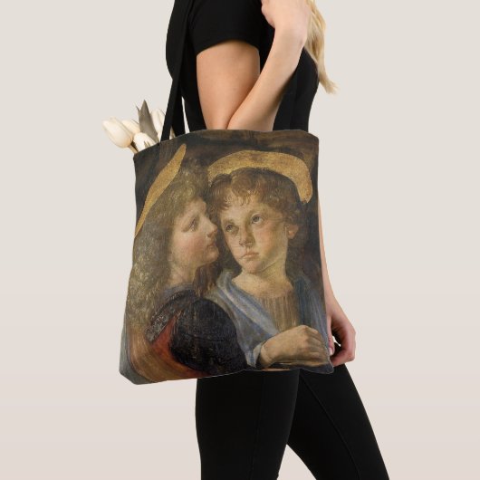 Tote Bag Anges du Baptême du Christ de Léonard de Vinci (De près)