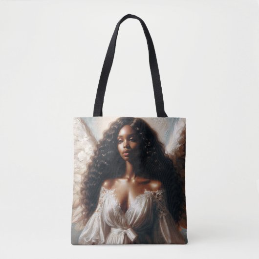 Tote Bag Anges Femmes Noires Angelcore (Devant)