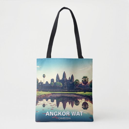 Tote Bag Angkor Wat Cambodia à Dawn (Devant)