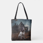 Tote Bag Anglais Springer espagnol Halloween effroi (Dos)