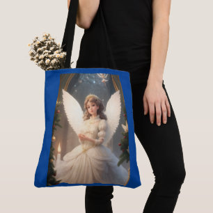 Tote Bag Angle de Noël victorien vintage