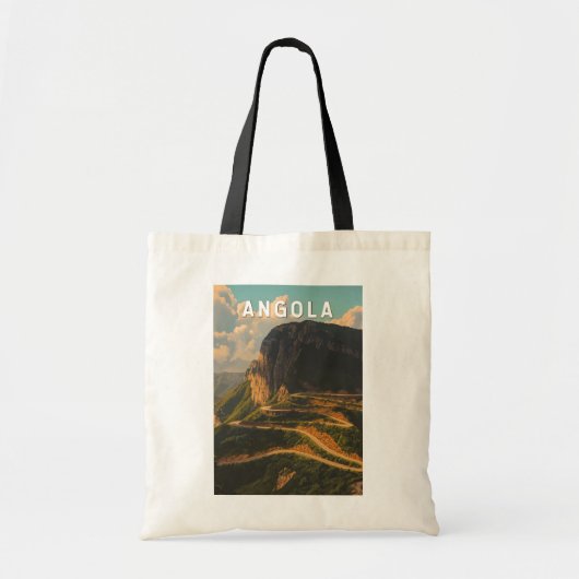 Tote Bag Angola Illustration Voyage Art Vintage (Devant)