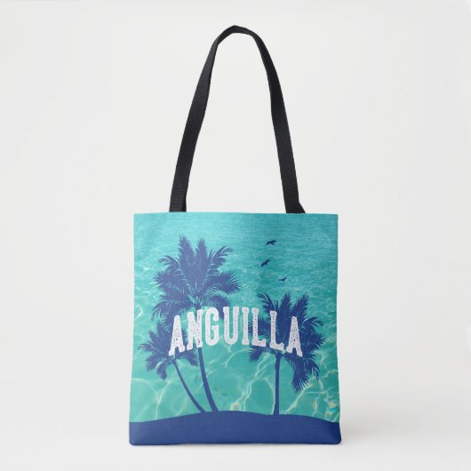 Tote Bag Anguilla Caribbean Palm Tree (Devant)